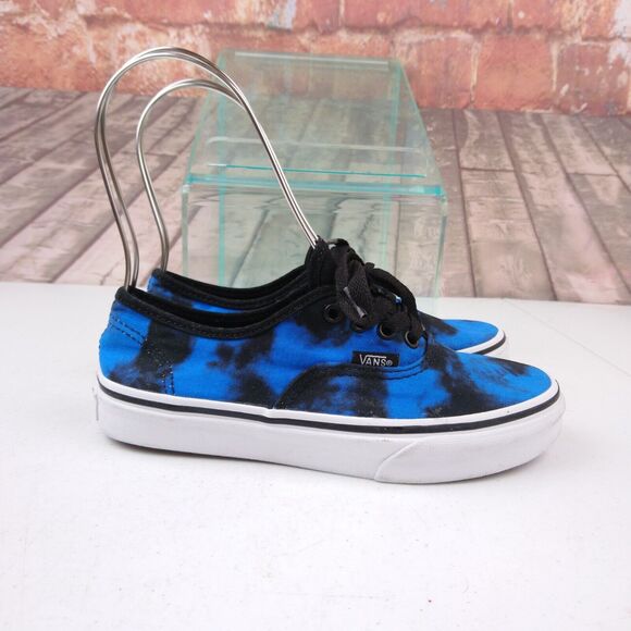 Vans Blue Tie Dye Sneakers Kids Size 2 - Picture 3 of 7